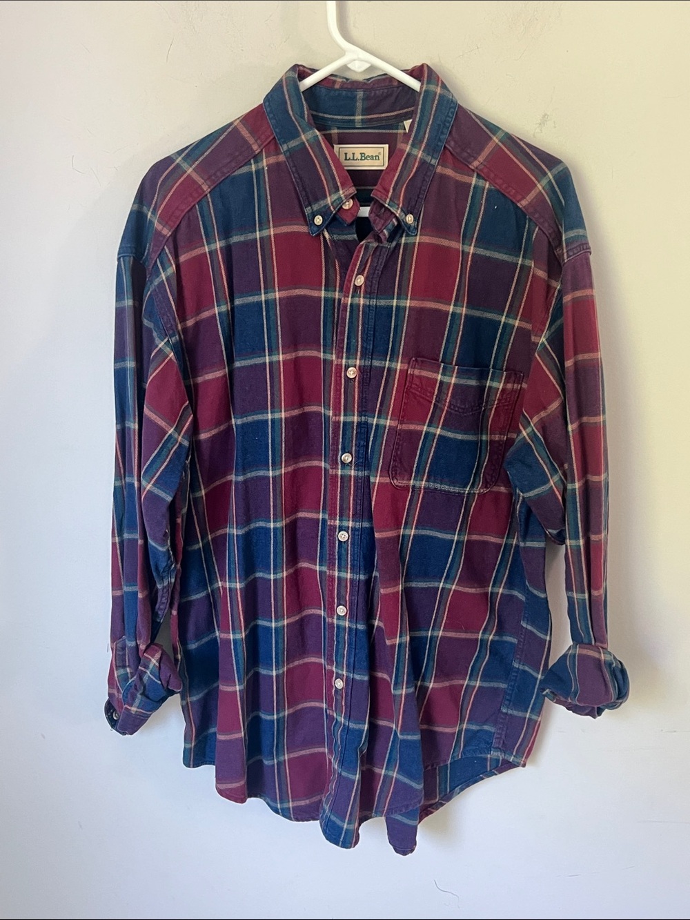 Vintage L.L.Bean Plaid Flannel Shirt USA Large
🦋